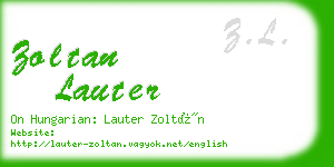 zoltan lauter business card